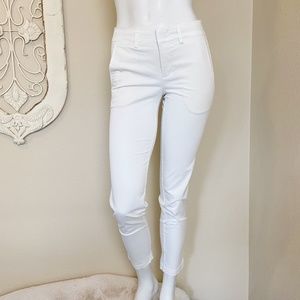 Vince | Womens White Straight Leg Chino Pants | Size: 0